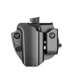 C-Series Compatible with CZ P09 Holster OWB Level II Retention - Paddle Holster with Magazine Holder