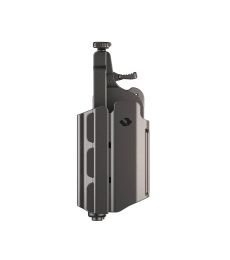 T40 Compatible with Glock 22 Left Handed Holster with Light OWB Level II Retention, Light Bearing MOLLE Holster