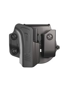 R-Series Compatible with Glock 17 Holster OWB Level I Retention - Paddle Holster with Magazine Holder