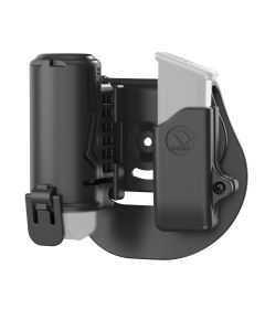 Pepper Spray Holder and Magazine Holster Combo for Polymer/Plastic Magazines, With Paddle GEN II Attachment