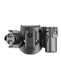 Handcuff Case, Pepper Spray Holder and Magazine Holster Combo for Metal/Steel Magazines, With Paddle Attachment and X3 Adapter